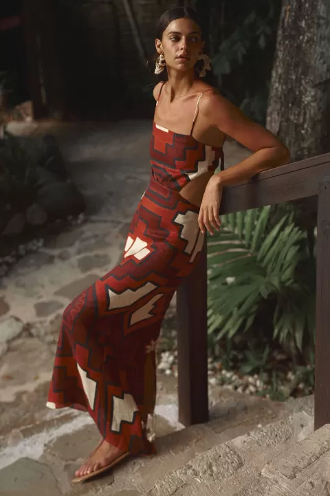 JOHANNA ORTIZ Espejismo Selvatico Ankle Dress